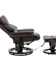 Aosom 10 Vibration Point Massage Reclining Chair and Ottoman in Faux Leather, image 6