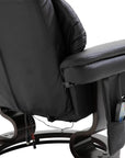 Aosom 10 Vibration Point Massage Reclining Chair and Ottoman in Faux Leather, image 16