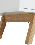 Aosom TV Stand with Two Cabinets and Shelves in White, image 9