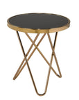 Brassex Inc. Avery Modern Round Glass Top Accent Table, image 4