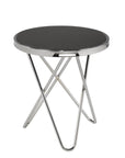 Brassex Inc. Avery Modern Round Glass Top Accent Table, image 2
