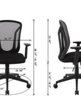 Brassex Inc. Adjustable Height Mesh Back Office Chair, image 14
