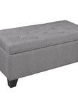 Brassex Inc. Padded Tufted Storage Ottoman, image 5
