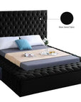 IFDC Blainville Tufted Velvet Storage Platform Bed, image 9