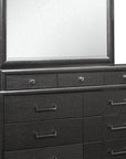 IFDC Ava 5 Piece Storage Platform Bedroom Furniture Set in Grey Lacquer Finish, image 5
