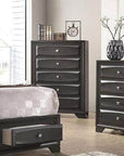 IFDC Natalie 5 Drawer Chest in Brown, image 1