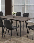 IFDC Langdale 7 Piece Extendable Wooden Rectangular Dining Room Furniture Set, image 1