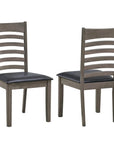 IFDC Kimberley 7 Piece Antique Grey Rectangular Dining Room Furniture Set, image 4