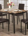 IFDC Pickering 5 Piece Faux Marble Top Dinette Set, image 1