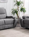 IFDC Mississauga Grey Fabric Power Recliner Living Room Collection, image 6