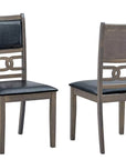 IFDC Coalhurst 5 Piece Round Rubber Wood and Wood Veneers Dining Room Furniture Set, image 2