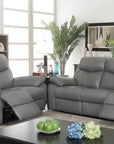 Levoluxe Aveon 2 Piece Pillow Top Arm Reclining Sofa and Loveseat Set in Leather Match, image 6
