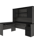 Modubox Norma 71W L Shaped Desk with Hutch, image 2