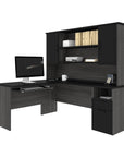 Modubox Norma 71W L Shaped Desk with Hutch, image 4