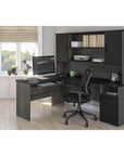 Modubox Norma 71W L Shaped Desk with Hutch, image 1