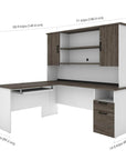 Modubox Norma 71W L Shaped Desk with Hutch, image 16
