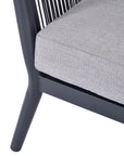 Aosom 4 Piece Outdoor Patio Metal and Rattan Wicker Conversation Set in Light Grey, image 8