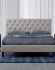 Primo International Ellie Upholstered Grey Platform Bed, image 6