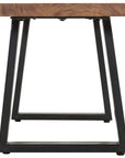 Primo International Kiel Wood Dining Bench in Brown and Black, image 3