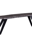 Primo International Wexford Wood Dining Bench in Grey and Black, image 1