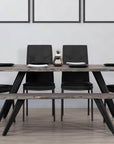 Primo International Wexford Wood Dining Bench in Grey and Black, image 5