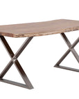 Primo International Sutherland 70" Rectangular Rustic Wood Dining Table in Brown, image 1
