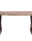 Primo International Sutherland 70" Rectangular Rustic Wood Dining Table in Brown, image 2