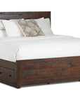 Rustic Classics Whistler Reclaimed Wood Platform Bed with 4 Storage Drawers in Brown, image 2