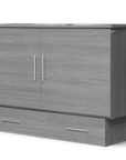Sleep Chest Midtown Murphy Cabinet Bed in Grey with 5 Inch Queen Size High Density Foam Mattress, image 3