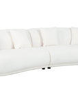 True Contemporary Archibald 120" Wide Curved Kidney Shaped Sectional Sofa in Wolly Ivory, image 3