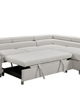 Urban Cali Hollywood 107.5" Wide Sleeper Sectional Sofa Bed with Adjustable Headrests and Storage Chaise, image 11