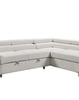 Urban Cali Hollywood 107.5" Wide Sleeper Sectional Sofa Bed with Adjustable Headrests and Storage Chaise, image 10