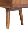 Curved Chestnut Media Unit