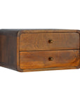 Floating Curved Chestnut Nightstand