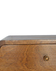 Floating Curved Chestnut Nightstand