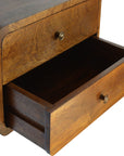 Floating Curved Chestnut Nightstand