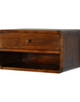 Chestnut Curve Floating Nightstand