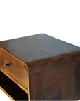 Chestnut Curve Floating Nightstand