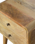 Curved Oak-ish Nightstand