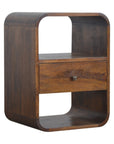 Chestnut Curved Edge Nightstand