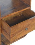 Chestnut Curve 2 Drawer Nightstand