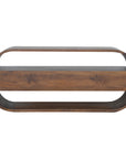 Chestnut Curved Edge Media Unit with 2 Drawers
