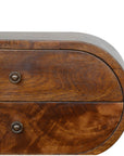 Chestnut Circular Nightstand