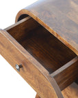 Chestnut Circular Nightstand