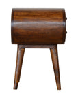 Chestnut Circular Nightstand