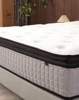 Rest Therapy 14 Inch Euphoria Cooling Pillow Top Plush Hybrid Pocket Coil Mattress with Cool Gel Memory Foam, image 8