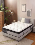 Rest Therapy 14 Inch Euphoria Cooling Pillow Top Plush Hybrid Pocket Coil Mattress with Cool Gel Memory Foam, image 1