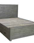 Rustic Classics Whistler Reclaimed Wood Platform Bed with 4 Storage Drawers in Grey, image 5