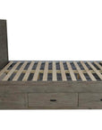 Rustic Classics Whistler Reclaimed Wood Platform Bed with 4 Storage Drawers in Grey, image 10