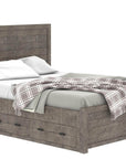Rustic Classics Whistler 4 Piece Reclaimed Wood Storage Platform Bedroom Furniture Set in Grey, image 8